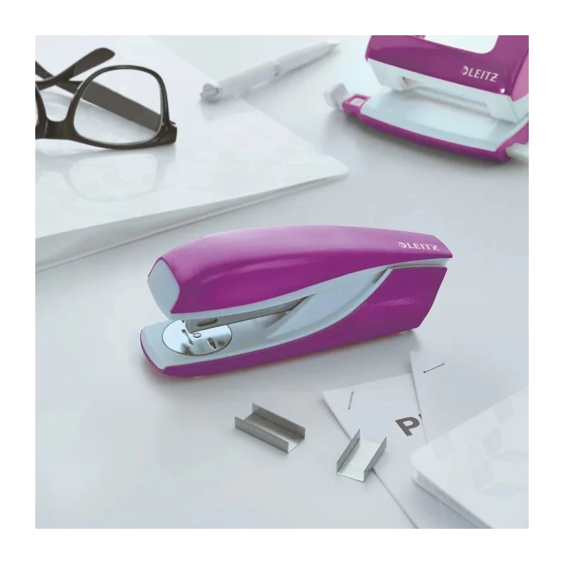 Leitz NeXXt Series WOW Metal Office Stapler 30 Sheet Capacity 24/6 mm 26/6 mm Power Performance P3 Staple 55021062
