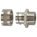 Flexicon Nickel Plated Brass Conduit Fitting, 75 mm Nominal Size, Thread Size M75, IP54 Protection FSU75-M75-M