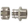 Flexicon Nickel Plated Brass Conduit Fitting, 75 mm Nominal Size, Thread Size M75, IP54 Protection FSU75-M75-M