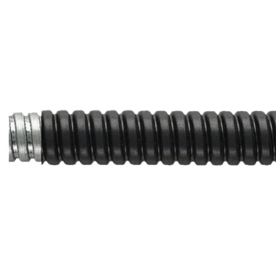 Flexicon 25 mm Nominal Diameter Polyurethane Coated Steel Flexible Conduit Black 10m LFHU25B-10M