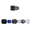 Flexicon Conduit Fitting Black Polyamide 66, 16 mm Nominal Size, M16 Thread, IP68 IP66 IP67 IP69, Series FPAU FPAU16-BM16B