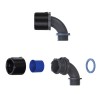 Flexicon Black and Grey Polyamide 66 Conduit Fitting 21 mm Nominal Size, M20 Thread, IP69, IP67, IP66, IP68 FPAU21-M20-90B
