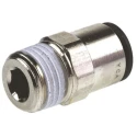 Legris LF3000 Series Male Pneumatic Brass Fitting, 3/8 in R Thread, Push-In Tube 16 mm LF3000