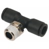 Legris Male Pneumatic Fitting Brass 3/8 in G Threaded-to-Tube Push-in 16 mm LF3000