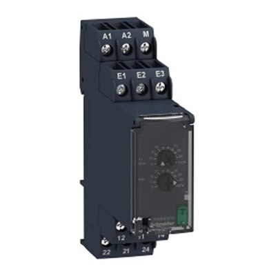 Schneider Electric Monitoring Relay, 1 Phase, DPDT Contact Configuration, DIN Rail Mount, 24V AC Supply Voltage RM22UA31MR