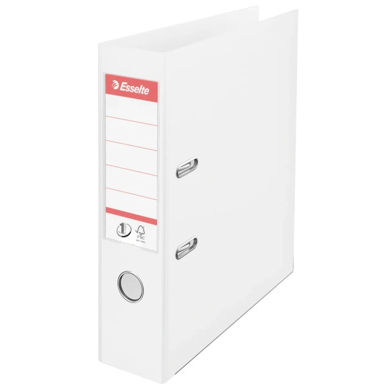 Esselte White A4 Lever Arch Ring Binder FSC Certified Capacity 500 Sheets 811300