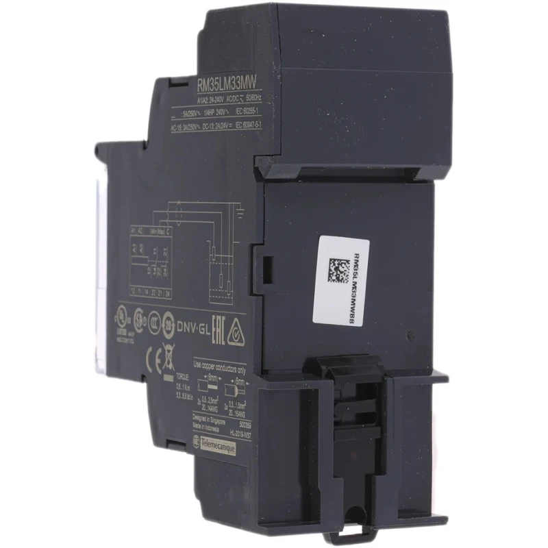 Schneider Electric Monitoring Relay 1 Phase DPDT DIN Rail 24V AC 240V AC RM35LM33MW