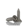 RS PRO Stainless Steel Countersunk Head Pozidriv Self-Tapping Screw Thread Size 6 Length 13 mm Grade A4 522-1319