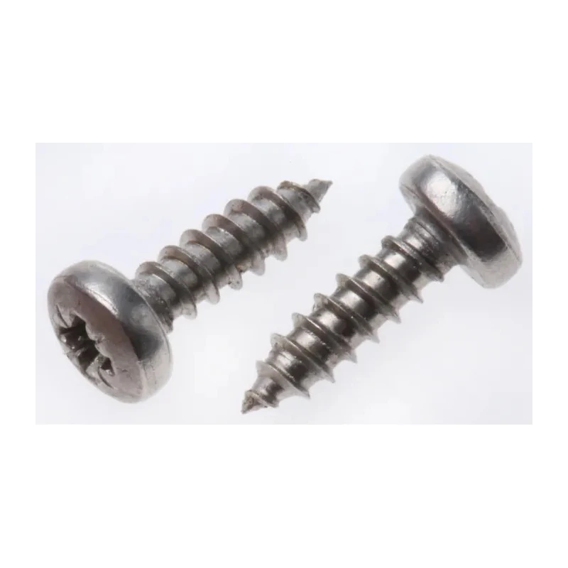 RS PRO Plain Stainless Steel Pan Head Self-Tapping Screw 9.5 mm Thread Size 4 522-1325