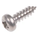 RS PRO Plain Stainless Steel Pan Head Self-Tapping Screw 9.5 mm Thread Size 4 522-1325
