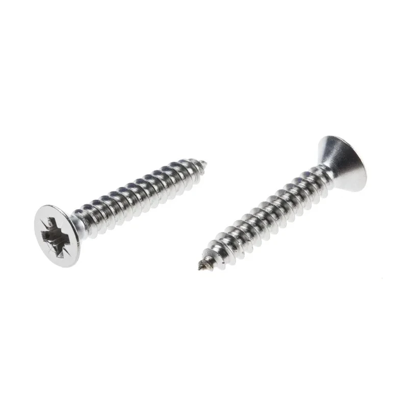RS PRO Stainless Steel Countersunk Head Pozidriv Self-Tapping Screw 25 mm Thread Size 8 Model 522-1375