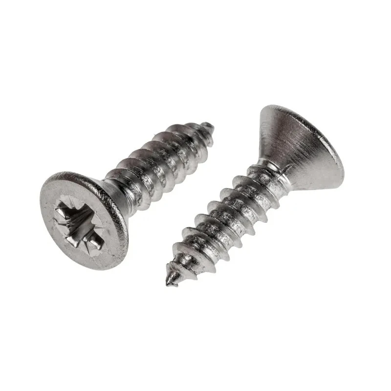 RS PRO Plain Stainless Steel Countersunk Head Self-Tapping Screw 19 mm No.10 522-1381