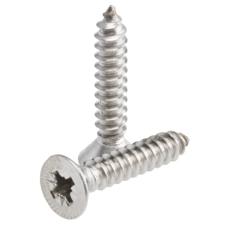 RS PRO Plain Stainless Steel Countersunk Head Self-Tapping Screw 25 mm Thread Size 10 DIN 7982C 522-1397