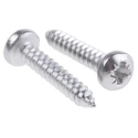 RS PRO Stainless Steel Pan Head Plain Finish Pozidriv Self-Tapping Screw 19 mm Thread Size 6 522-1448