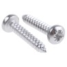 RS PRO Stainless Steel Pan Head Plain Finish Pozidriv Self-Tapping Screw 19 mm Thread Size 6 522-1448