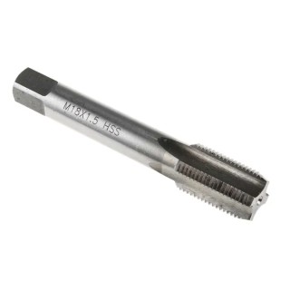 RS PRO High-Speed Steel Straight Flute Threading Tap, M18 Metric Fine Thread, Silver Finish, ISO 529 Standard 522-7648