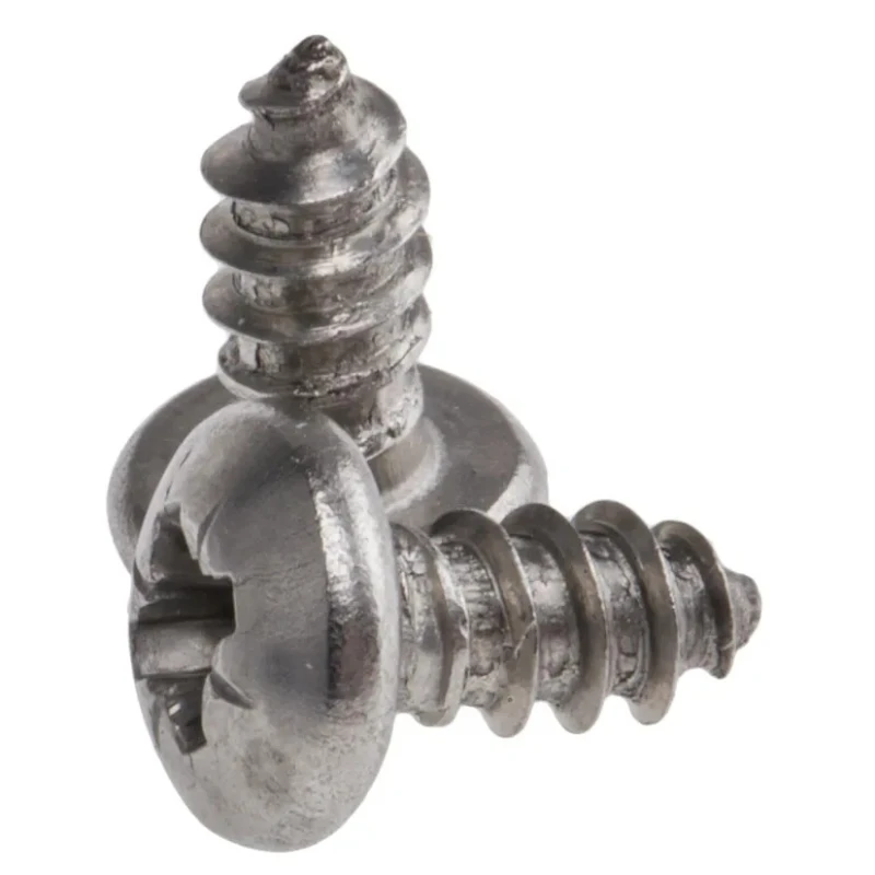 RS PRO Plain Stainless Steel Pan Head Self-Tapping Screw 9.5 mm Length Thread Size 8 522-1454