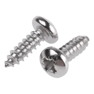 RS PRO Stainless Steel Pan Head Plain Finish Pozidriv Self-Tapping Screw Thread Size 8 Length 13mm 522-1460