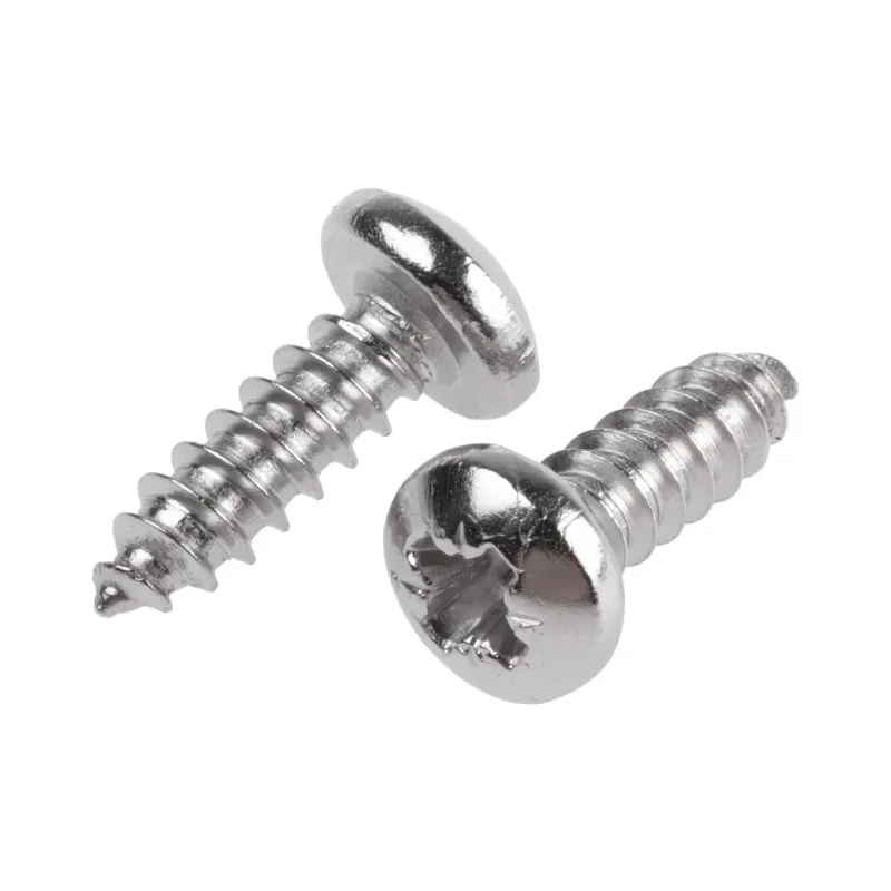 RS PRO Stainless Steel Pan Head Plain Finish Pozidriv Self-Tapping Screw Thread Size 8 Length 13mm 522-1460