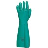 Polyco Healthline N-Dura Green Nitrile Work Gloves Size 9 Chemical Resistant Slip Resistant Palm ND45/09