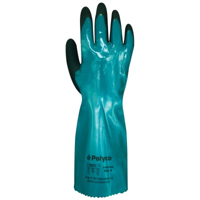 Polyco Healthline Grip It Green Nitrile Foam Coated Work Gloves Size 8 GIOG1/08