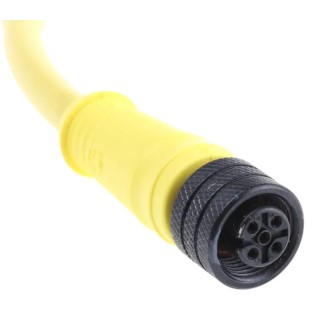 Brad from Molex Sensor Actuator Cable Male 4 Way Straight Connector to Unterminated Free End, Yellow PVC Jacket 1200060470