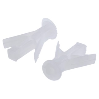 RS PRO White Plastic Spring Toggle Cavity Fixing 8 mm Fixing Hole Diameter 10-12 mm Thickness 523-9590