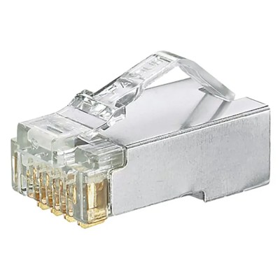 Panduit RJ45 Modular Jack Male Cable Connector Cat5e Shielded Straight 1 Port 8 Way MPS588-C
