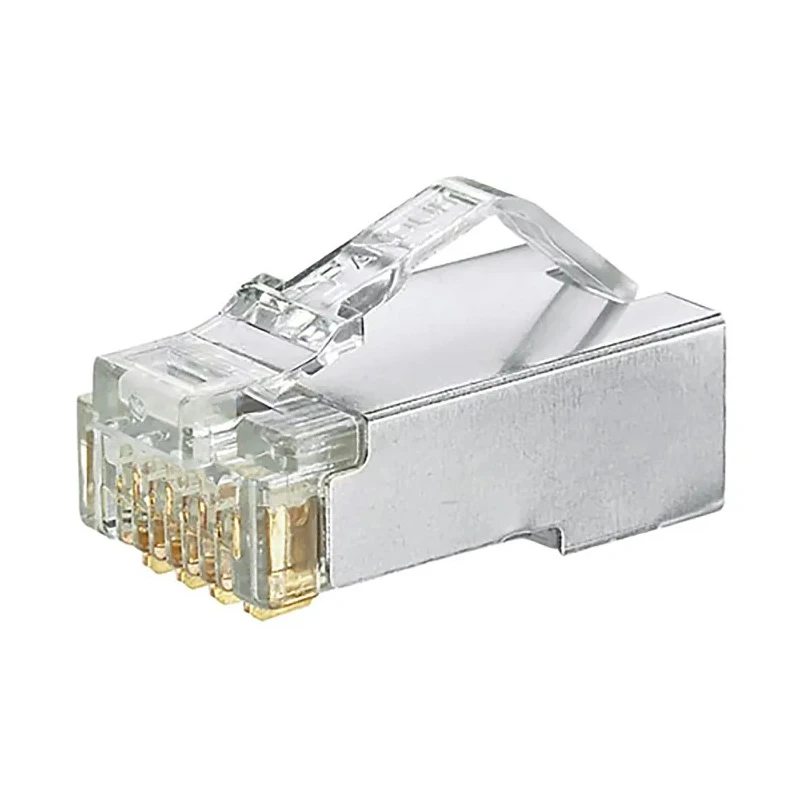 Panduit RJ45 Modular Jack Male Cable Connector Cat5e Shielded Straight 1 Port 8 Way MPS588-C