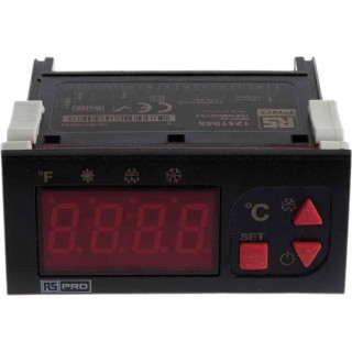 RS PRO Panel Mount On-Off Temperature Controller 1 Input, 1 Output Relay 230V ac 124-1045