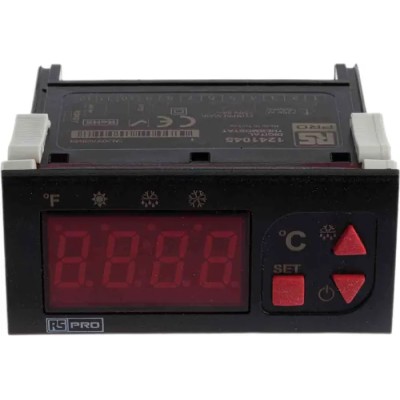 RS PRO Panel Mount On-Off Temperature Controller 1 Input, 1 Output Relay 230V ac 124-1045