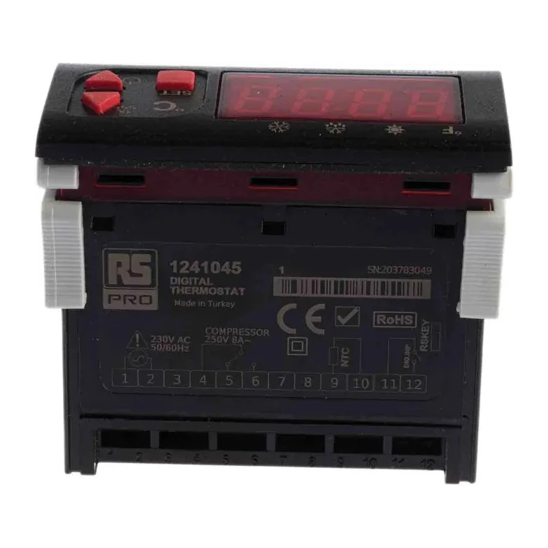 RS PRO Panel Mount On-Off Temperature Controller 1 Input, 1 Output Relay 230V ac 124-1045