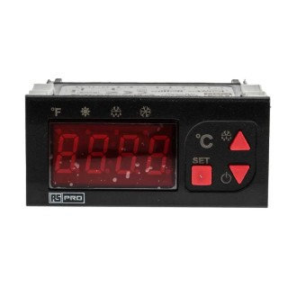 RS PRO Panel Mount On-Off Temperature Controller 1 Input, 1 Output Relay 24V AC/DC Single Set Point Control 124-1046