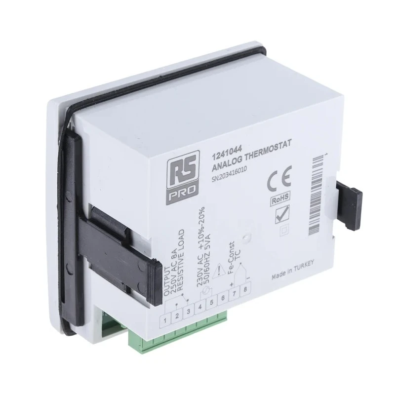 RS PRO Panel Mount On-Off Temperature Controller 1 Output Relay 253V ac 124-1044