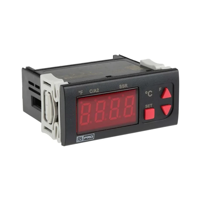 RS PRO Panel Mount On-Off Temperature Controller 1 Input 2 Output Solid State Relay 24V AC PID Controller 124-1060