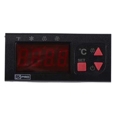 RS PRO Panel Mount On-Off Temperature Controller 2 Input 3 Output Relay 230V AC 124-1049