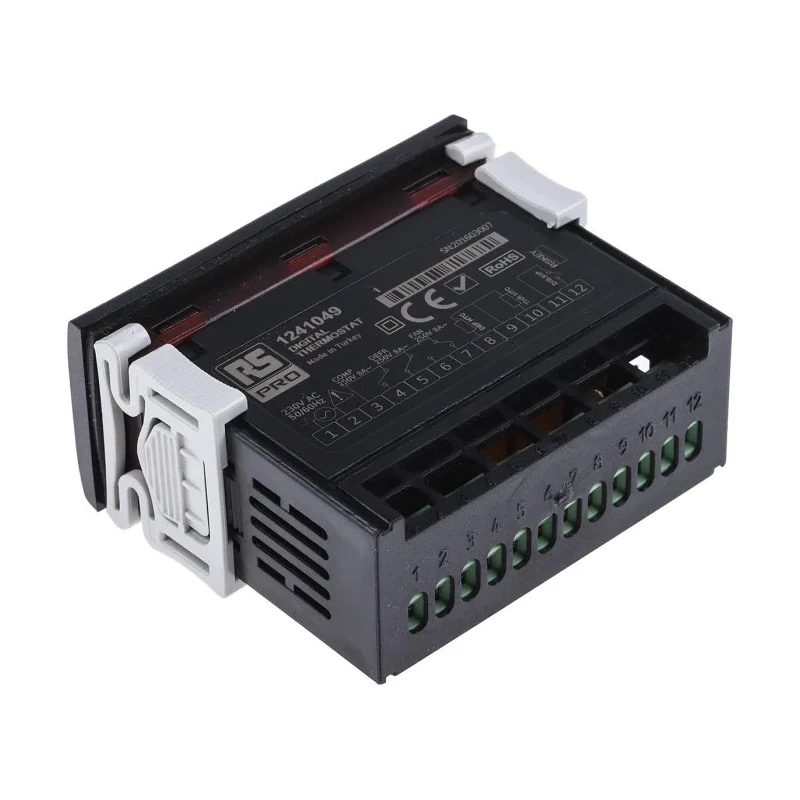 RS PRO Panel Mount On-Off Temperature Controller 2 Input 3 Output Relay 230V AC 124-1049