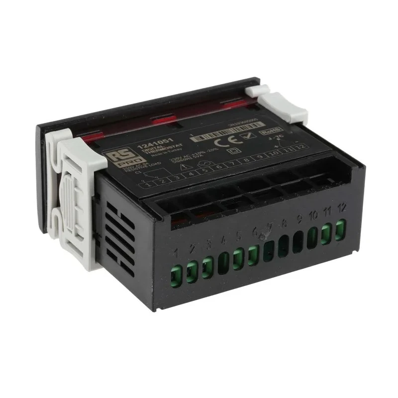 RS PRO Panel Mount On-Off Temperature Controller 1 Input 1 Output Relay 253V ac 8A 7 Segment LED 124-1051