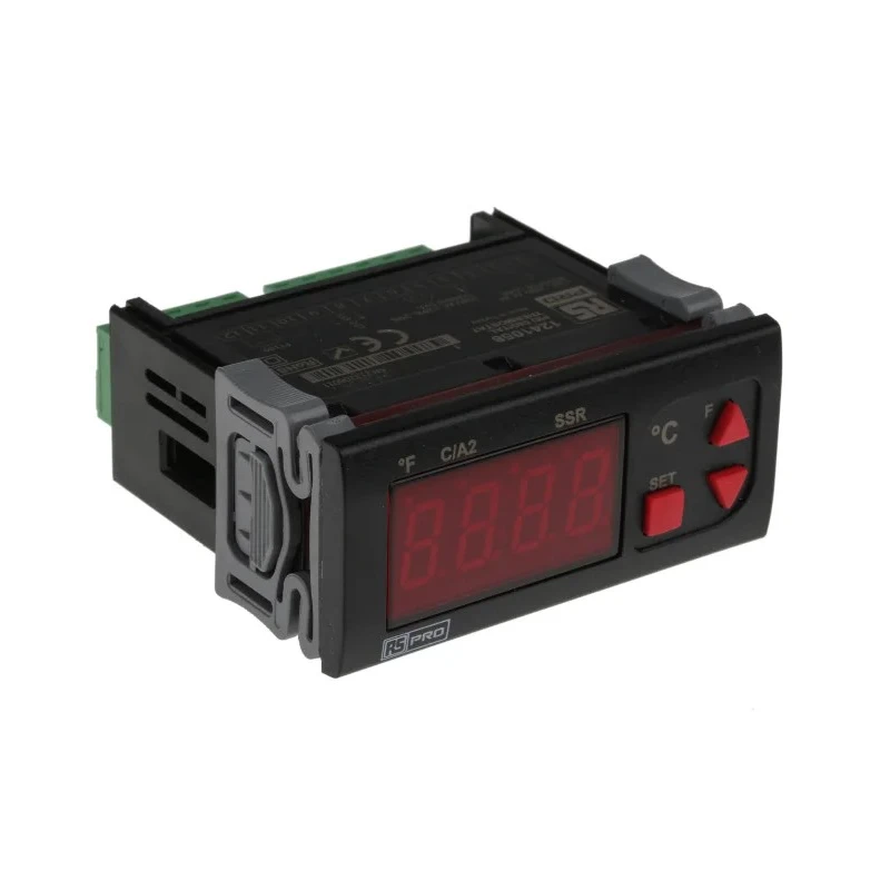 RS PRO Panel Mount On-Off Temperature Controller 1 Input, 2 Output Solid State Relay 253V AC PID Controller 124-1058