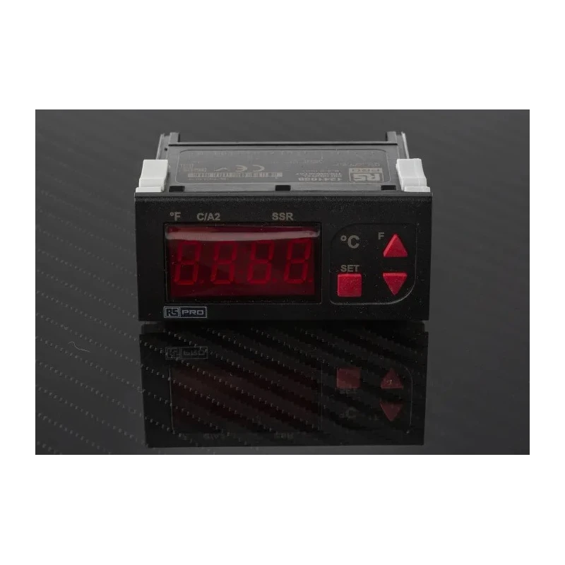 RS PRO Panel Mount On-Off Temperature Controller 1 Input, 2 Output Solid State Relay 253V AC PID Controller 124-1058