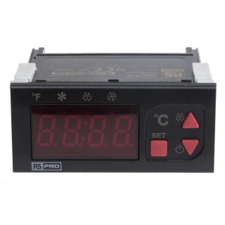 RS PRO Panel Mount On-Off Temperature Controller 2 Input 3 Output Relay 253V ac/dc 124-1050