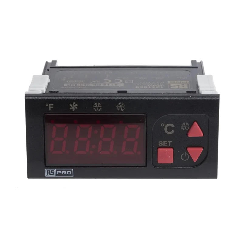 RS PRO Panel Mount On-Off Temperature Controller 2 Input 3 Output Relay 253V ac/dc 124-1050