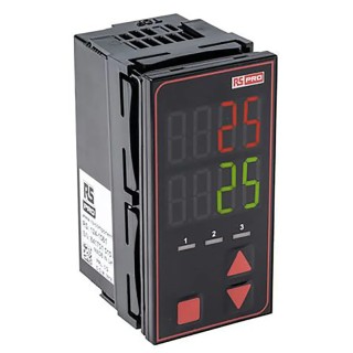 RS PRO Panel Mount PID Temperature Controller, 3 Output Relay, 24V ac/dc, Dual 4 Digit LED Display 124-1062