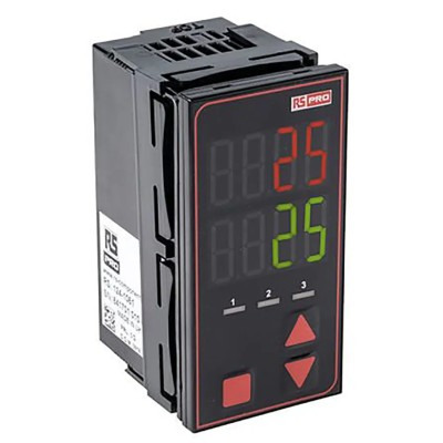 RS PRO Panel Mount PID Temperature Controller, 3 Output Relay, 24V ac/dc, Dual 4 Digit LED Display 124-1062