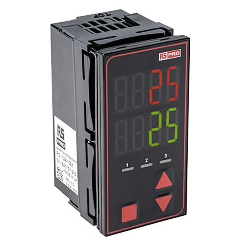 RS PRO Panel Mount PID Temperature Controller, 3 Output Relay, 24V ac/dc, Dual 4 Digit LED Display 124-1062