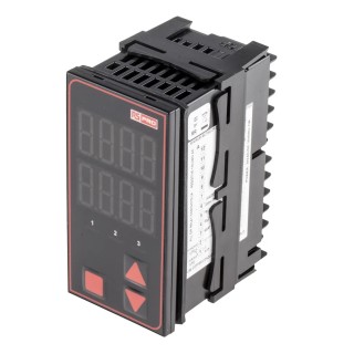 RS PRO Panel Mount PID Temperature Controller, 3 Output Relay, SSR, 24V ac/dc, Dual 4 Digit LED Display 124-1061