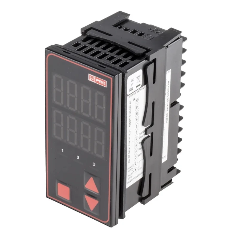 RS PRO Panel Mount PID Temperature Controller, 3 Output Relay, SSR, 24V ac/dc, Dual 4 Digit LED Display 124-1061