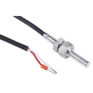 RS PRO Silicon Cable Stainless Steel Shell NTC Temperature Sensor 60 °C to 150 °C, 6 mm Probe 124-1082