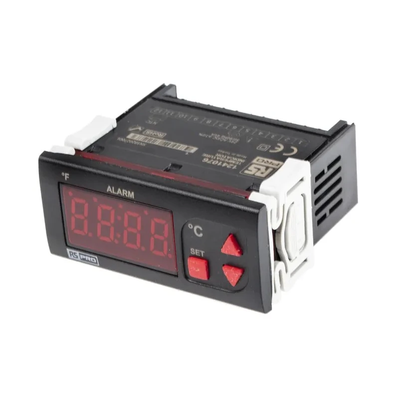 RS PRO Panel Mount Temperature Indicator 1 Input 230V ac/dc 7 Segment LED Display 77x35x61mm 124-1076