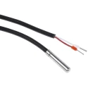 RS PRO Silicon Cable Stainless Steel Shell NTC Temperature Sensor, -30 °C to 150 °C, 6 mm Probe, Model 124-1081